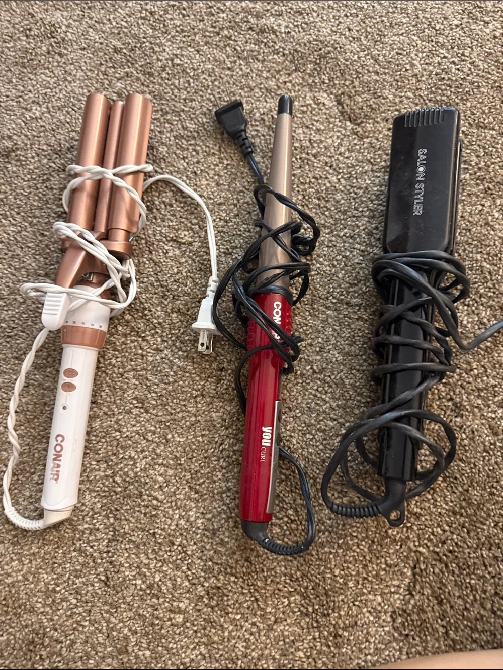 hair styling Tool Set - Conair Curling, waver, and straightener